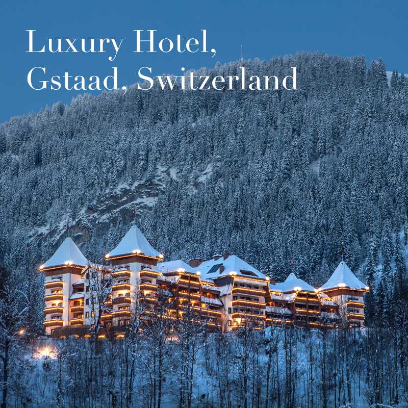 The Alpina Gstaad a cold winter's day